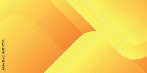 Abstract orange and yellow geometric background. Dynamic shapes composition vector eps10