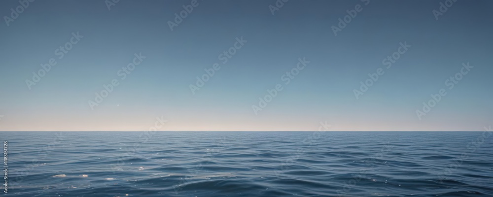 Obraz premium Subtle light blue gradient, calming ocean effect, photo, mood