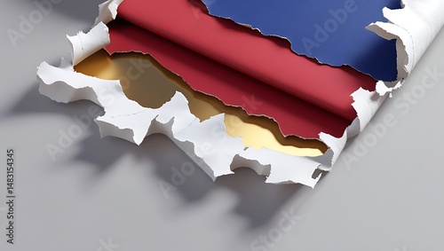 torn paper with hole