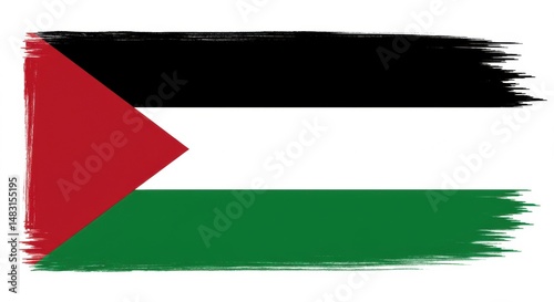 Palestinian flag artistic grunge style powerful symbol of national pride heritage identity