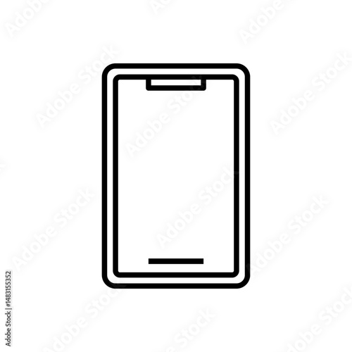 Smartphone Icon. Flat Vector Symbol of Touchscreen Mobile Device for Communication and Technology.