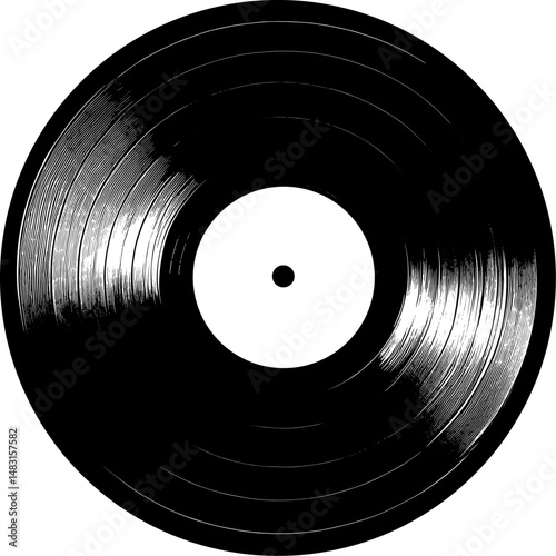 Vektor Schallplatte - Vinyl Musik - Design Element isoliert