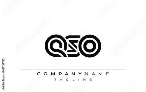 ESO Creative Unique Modern Letter Logo Design. Stylized logo featuring a unique letter design, presenting abstract minimalist aesthetics and modern appeal.