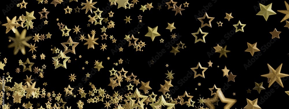 Beautiful image of gold stars falling against a black background. Perfect for celebrations, holidays, and more. Beautiful image of gold stars falling against a black background. Perfect for celebrations, holidays, and more.