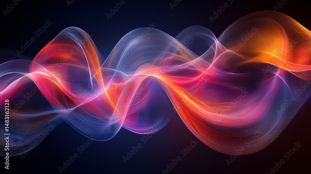 Fototapeta premium Dynamic abstract design with flowing, colorful energy.
