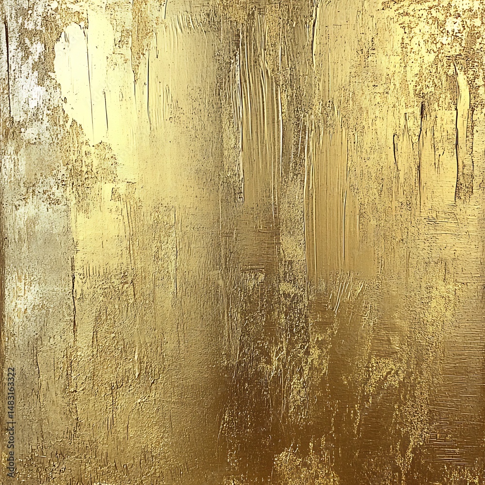 Fototapeta premium Luxurious golden abstract artwork: rich textured surface with glimmering metallic effect, evoking opulence and sophistication for refined artistic expressions.