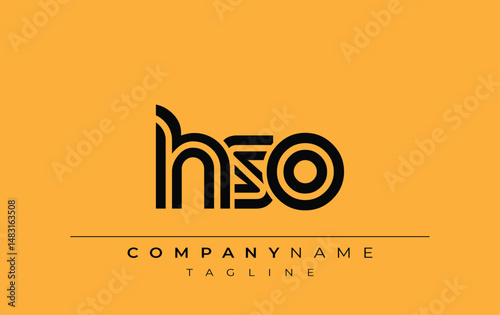 HRO Creative Unique Modern Letter Logo Design. Stylized logo featuring a unique letter design, presenting abstract minimalist aesthetics and modern appeal. photo