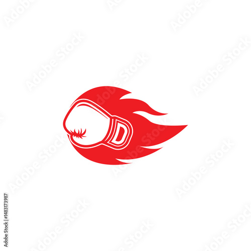 Boxing gloves logo vector icon illustration design