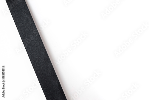 black satin ribbon isolated