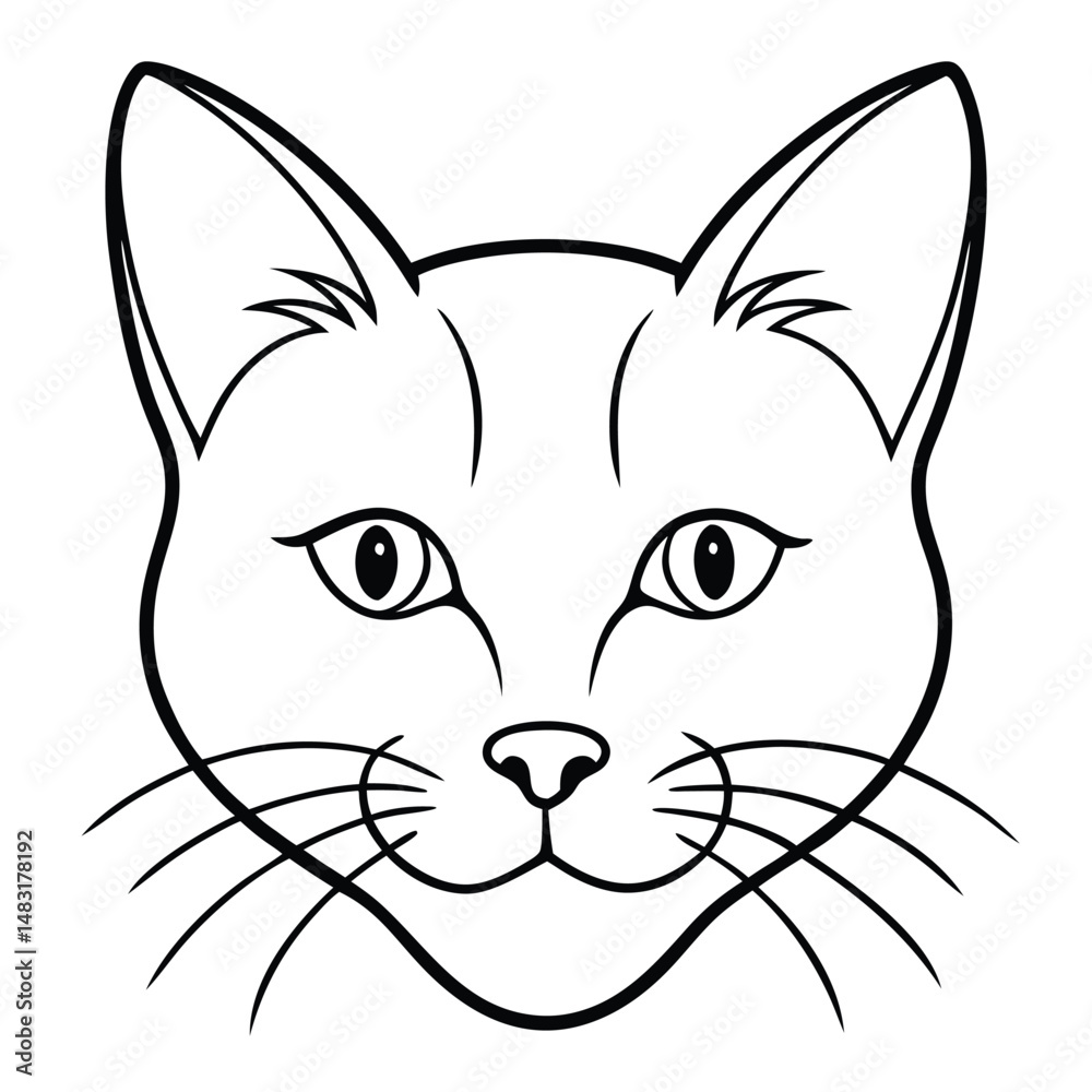 Obraz premium Unique Cat Head Logo Layouts