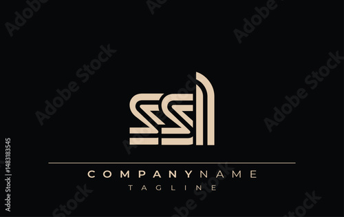 SSL Creative Unique Modern Letter Logo Design. Stylized logo featuring a unique letter design, presenting abstract minimalist aesthetics and modern appeal.