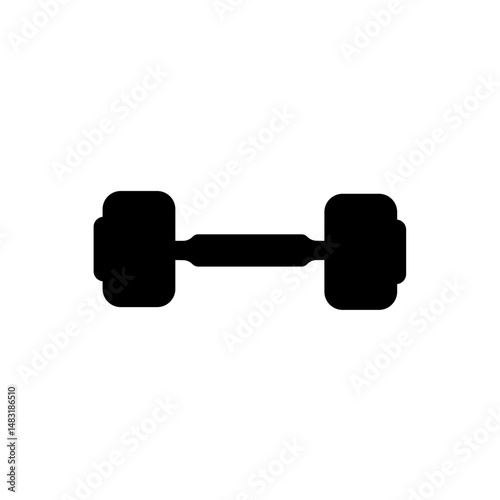 Dumbbell icon. Gym and fitness equipment. Vector illustration 