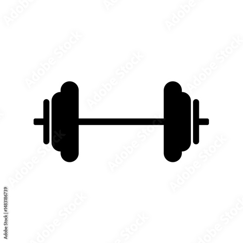 Dumbbell icon. Gym and fitness equipment. Vector illustration 