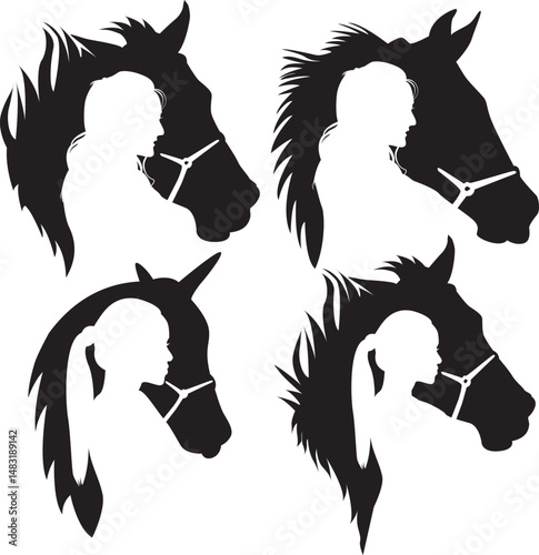 Girl Loves Horses, Woman And Horse, Horse Lover, Horse Head