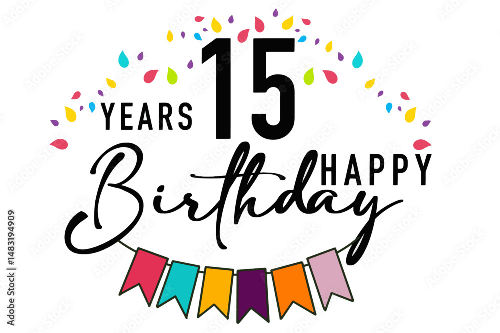 Fototapeta premium Festive vector illustration with the text 