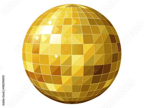 Golden Disco Ball Mirrored Sphere Party Decoration