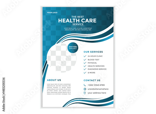 Vector modern  medical healthcare  flyer template design