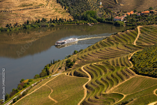UNESCO World Heritage, a Cruise in  Douro River, Vineyards Valley in Sao Joao da Pesqueira, Viseu, Portugal.