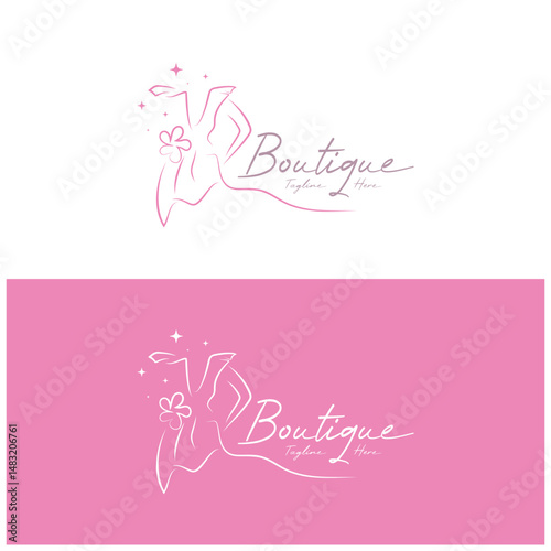 elegant women's fashion logo, clothing, boutique, convection, tailor, garment, business, apparel, fashion designer