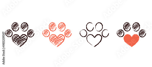 Cartoon collection of pet p...