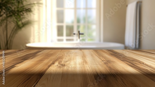 Wallpaper Mural Relaxing Bathroom Wooden Tabletop: A Serene Spa-Like Ambiance Torontodigital.ca