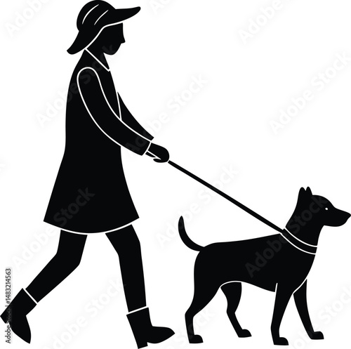 woman with dog