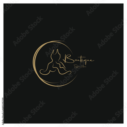 elegant women's fashion logo, clothing, boutique, convection, tailor, garment, business, apparel, fashion designer