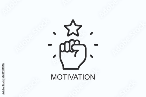 Motivation Icon Or Logo Isolated Vector Illustration
