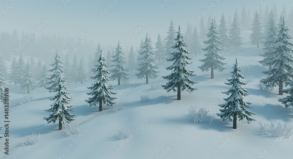 Fototapeta premium Winter's Silent Embrace