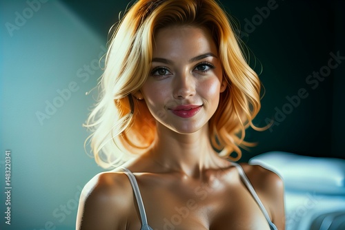 Organized woman portrait, high quality and resolution.