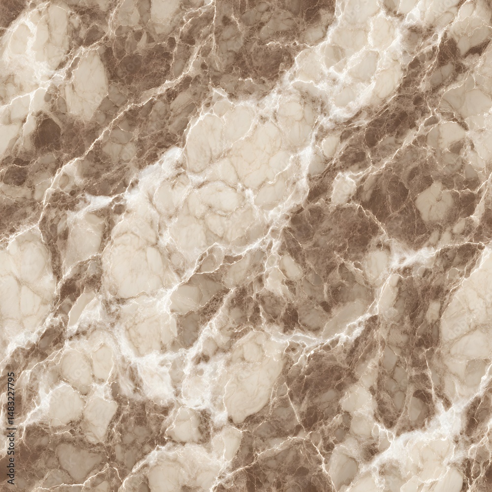 Obraz premium Light Brown and Cream Marble Texture Modern Tile Pattern