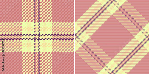 Stylish pastel plaid patterns in two variations classic check and a modern diamond design. Ideal for textile design, fashion, stationery, or website backgrounds.