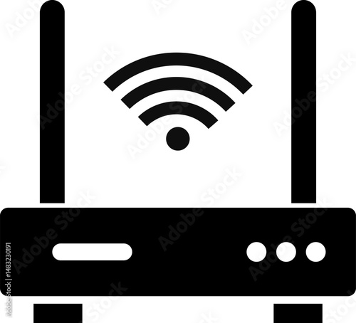 Wifi router icon. Internet connection business concept. service wireless. modem with wifi signal. Modem Infographic