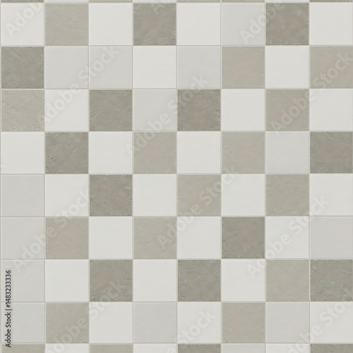 Wallpaper Mural Gray and White Square Tile Mosaic Texture Torontodigital.ca