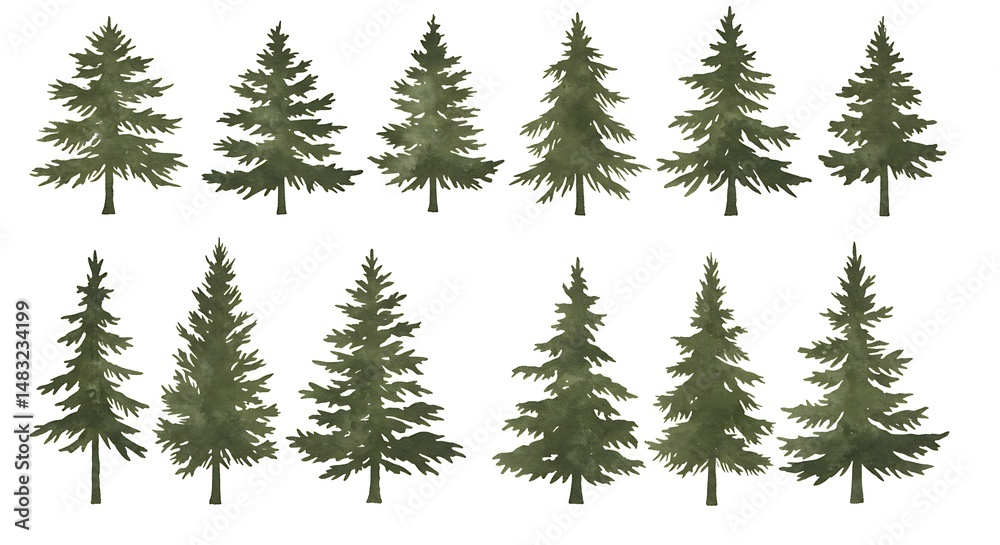 Fototapeta premium Evergreen Elegance AI Generated