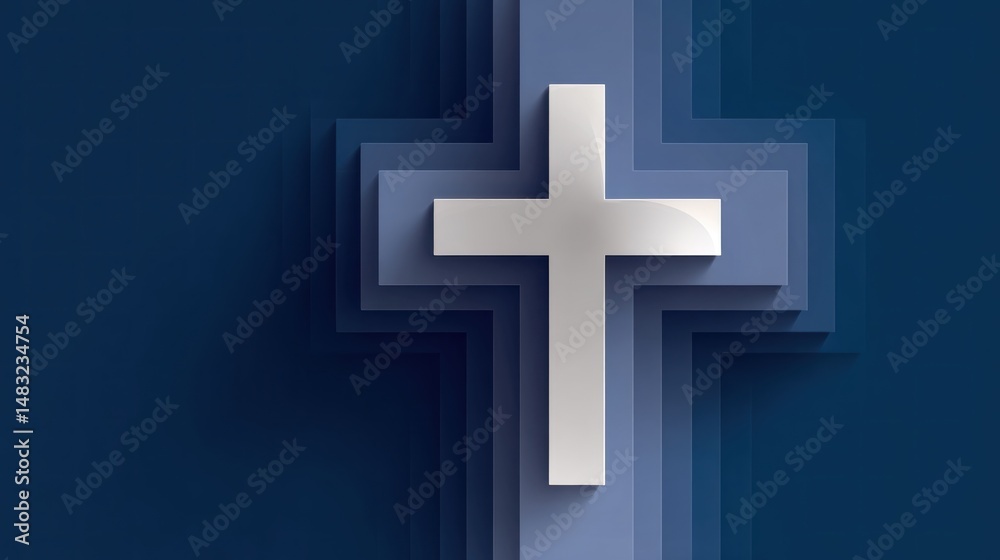 Obraz premium Simple, three-dimensional cross design