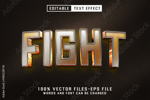 Fight Metalic Text - Editable Text Effect