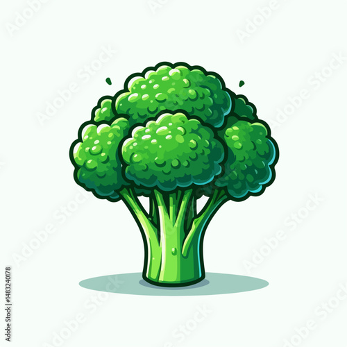 broccoli isolated on white background