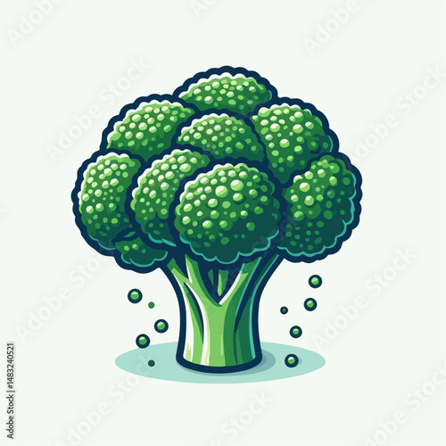 broccoli on a white background