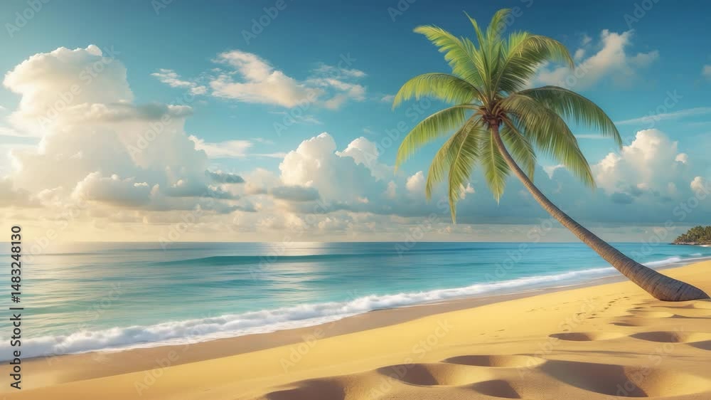 Palm tree on the beach Palm tree on the beach