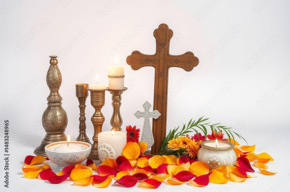 Fototapeta premium Elegant Hispanic Holiday Altar Composition