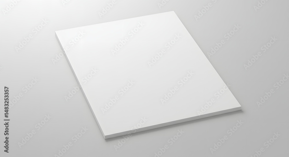 White Rectangular Board on Gray Surface for Mockup Presentation White Rectangular Board on Gray Surface for Mockup Presentation