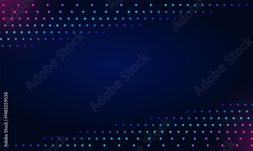 Blue abstract light flowing lines on black background
