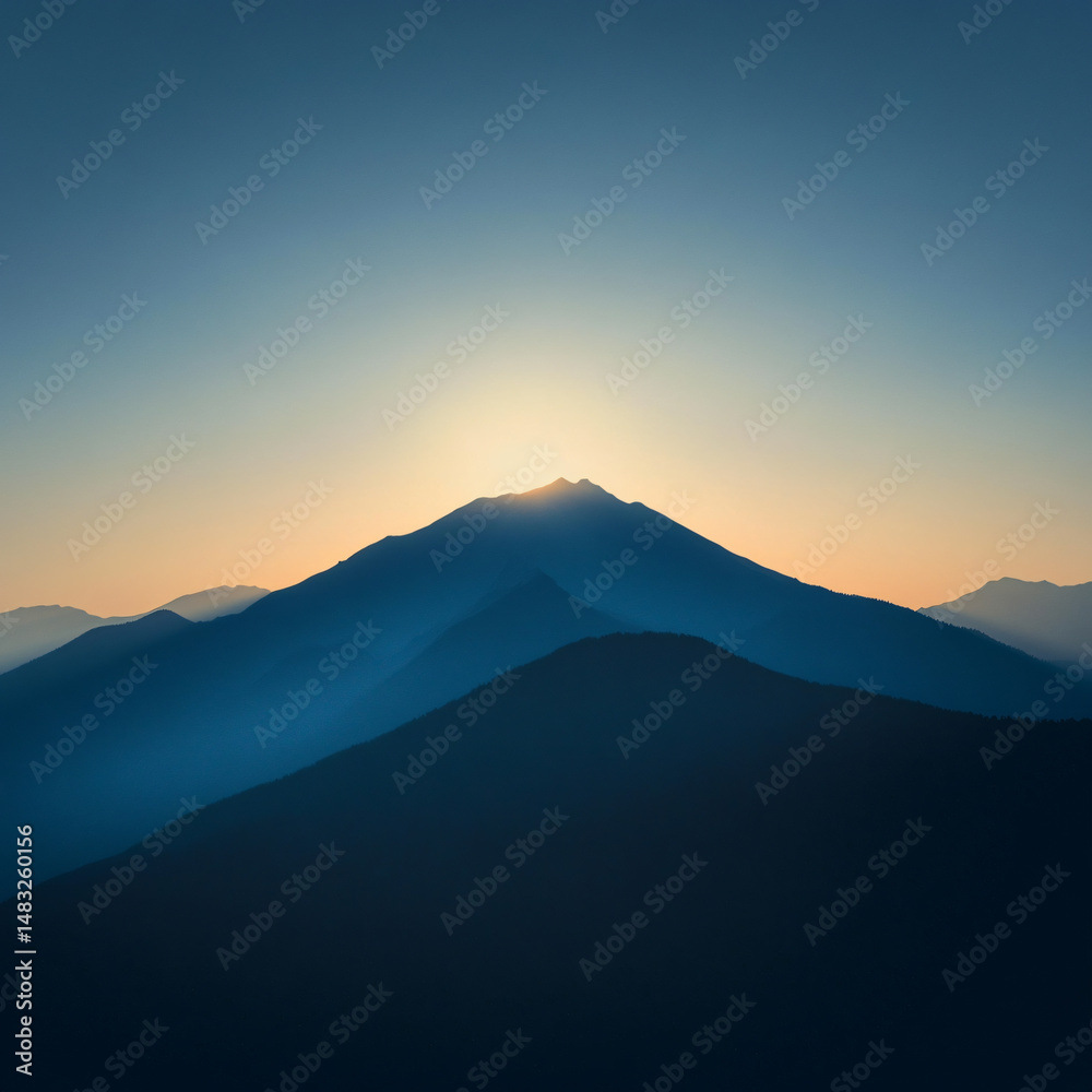 015-049-Clouds-432-Silhouette_of_a_mountain_glowing_at_sunrise._--v 015-049-Clouds-432-Silhouette_of_a_mountain_glowing_at_sunrise._--v