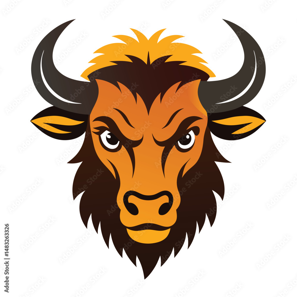 Fototapeta premium Buffalo Mascot logo Design 