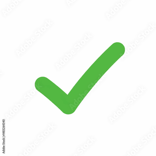 Green checkmark symbol on white background