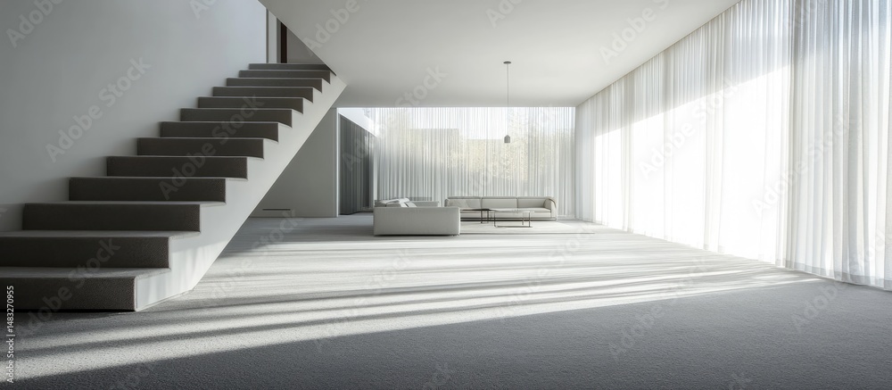 Fototapeta premium Minimalist Modern Living Space