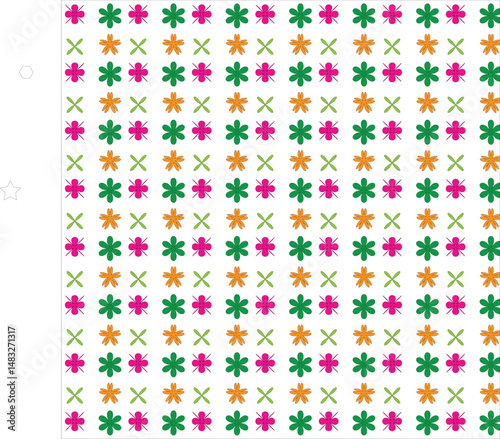 simple flower pattern desing art