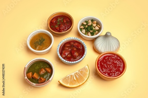 Wallpaper Mural Vibrant Hispanic Salsa Platter Torontodigital.ca