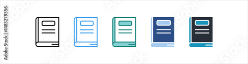 Book Icon In Different Style Vector